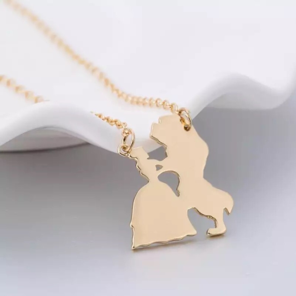 🎉 New Beauty & The Beast Stainless Steel Necklace